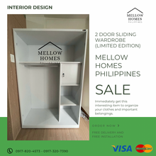 Load image into Gallery viewer, 2-Door Sliding Wardrobe Cabinet