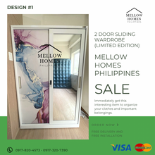 Load image into Gallery viewer, 2-Door Sliding Wardrobe Cabinet