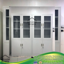 Load image into Gallery viewer, Premium Half Glass Half Metal Cabinet