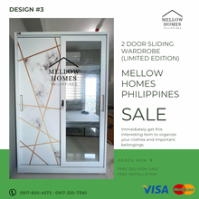 Load image into Gallery viewer, 2-Door Sliding Wardrobe Cabinet