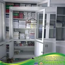 Load image into Gallery viewer, Premium Half Glass Half Metal Cabinet