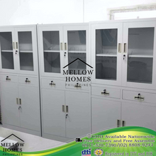 Load image into Gallery viewer, Premium Half Glass Half Metal Cabinet